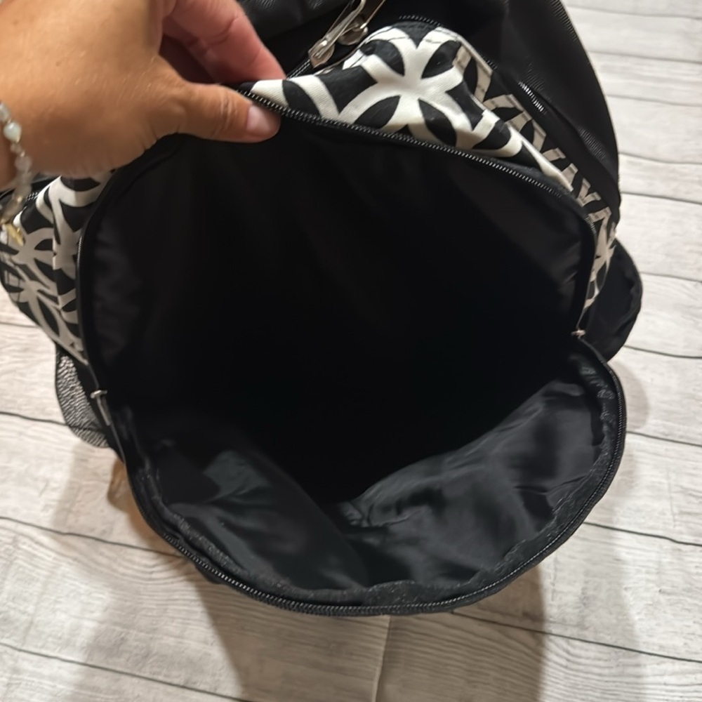 Black & White Patterned Backpack Monogrammed Wcg - image 4